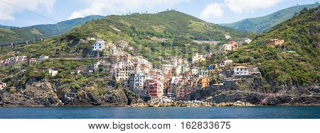 Riomaggiore In Cinque Terre, Italy - Summer 2016 - View From The Sea