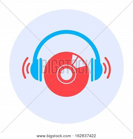 CD or DVD icon. Compact disk symbol.