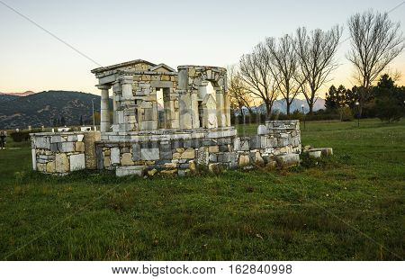 Temple Of Poseidon At Ancient Mantineia, Arcadia, Peloponnese, Greece
