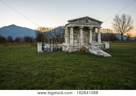 Temple Of Poseidon At Ancient Mantineia, Arcadia, Peloponnese, Greece