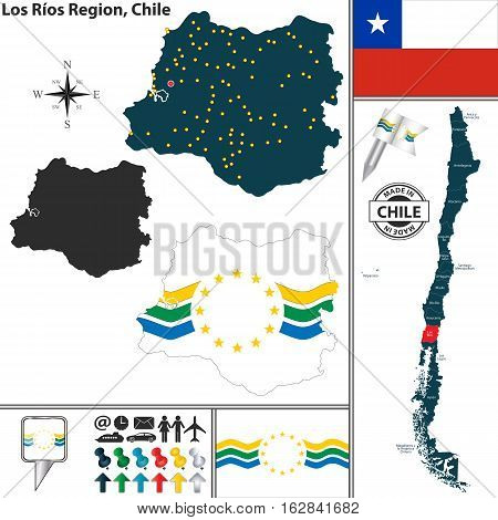 Map Of Los Rios, Chile