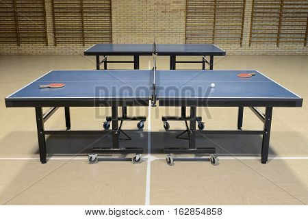 image of table tennis in the sports hall