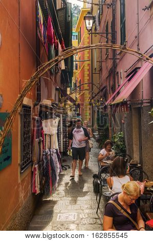 Picturesque Alley In Monterosso Al Mare, Italy