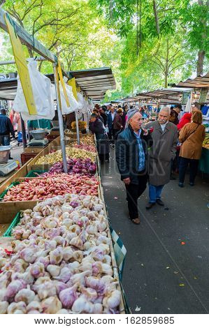Street Market In Belleville, Paris, France