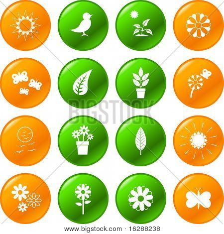 ensemble de boutons de printemps