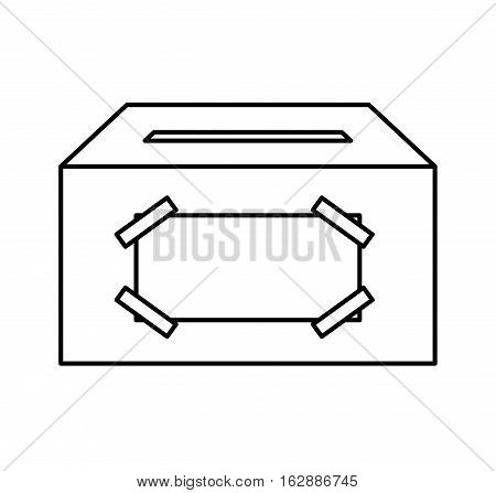 ballot box carton isolated icon vector illustration design