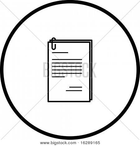 documents portant un trombone cote