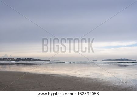 La Lanzada Beach, Pontevedra, Galicia, Spain. It is one of the top three beaches in Galicia