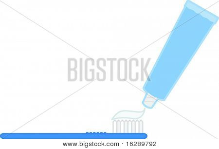 칫 솔과 치아 붙여넣기 튜브