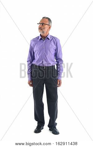 full portrait middle man with white background