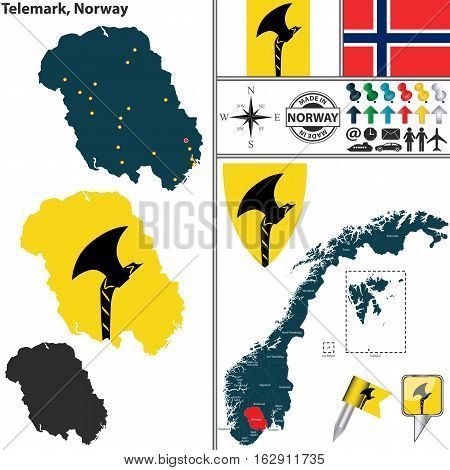 Map Of Telemark, Norway