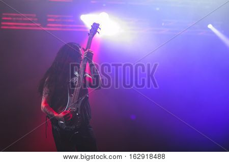 TOLMIN, SLOVENIA - JULY 26TH: SWEDISH BLACK METAL BAND MARDUK PERFORMING AT METALDAYS FESTIVAL ON JULY 26TH, 2016 IN TOLMIN, SLOVENIA