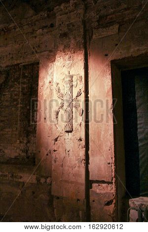 Gatchina, Russia - 3 December, Illuminated ancient bas Chesmenskaya gallery, 3 December, 2016.
Visit the Museum Reserve Gatchina Palace.