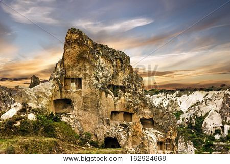 Mountain landscape in national park Goreme, Cappadocia, Turkey