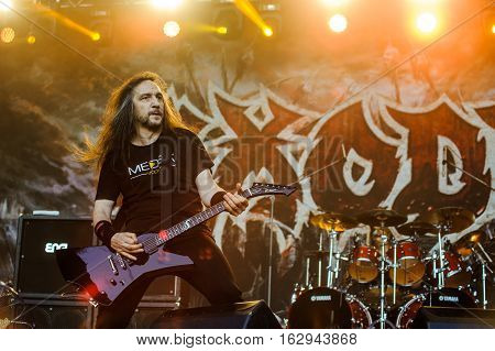 TOLMIN, SLOVENIA - JULY 29TH: AMERICAN THRASH METAL BAND EXODUS PERFORMING AT METALDAYS FESTIVAL ON JULY 29TH, 2016 IN TOLMIN, SLOVENIA