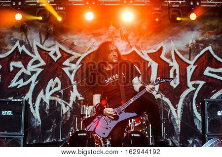 TOLMIN, SLOVENIA - JULY 29TH: AMERICAN THRASH METAL BAND EXODUS PERFORMING AT METALDAYS FESTIVAL ON JULY 29TH, 2016 IN TOLMIN, SLOVENIA
