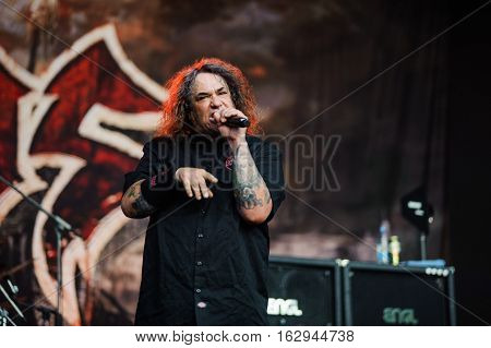 TOLMIN, SLOVENIA - JULY 29TH: AMERICAN THRASH METAL BAND EXODUS PERFORMING AT METALDAYS FESTIVAL ON JULY 29TH, 2016 IN TOLMIN, SLOVENIA