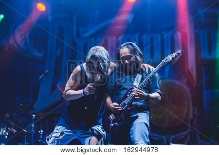 TOLMIN, SLOVENIA - JULY 29TH: BRITISH POWER METAL BAND DRAGONFORCE PERFORMING AT METALDAYS FESTIVAL ON JULY 29TH, 2016 IN TOLMIN, SLOVENIA