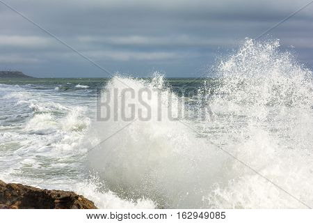 Black Sea. Seascape. Storm on the sea.