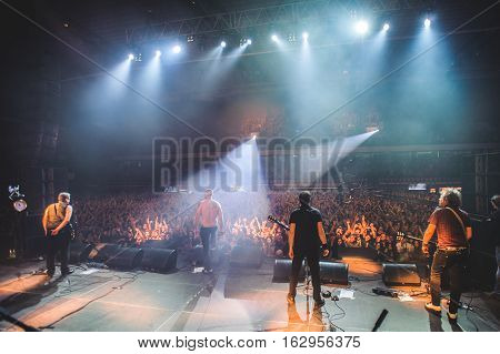 NOVI SAD, SERBIA - DECEMBER 12TH: PUNK BAND GOBLINI PERFORMING ON KONCERT GODINE 2015, IN NOVI SAD, SERBIA
