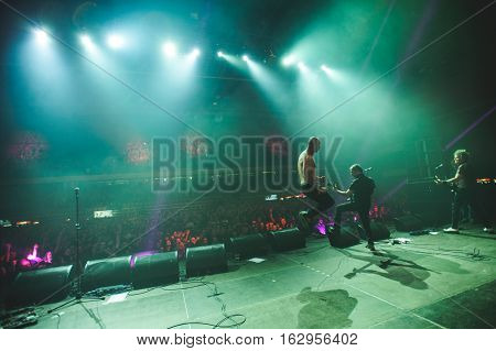NOVI SAD, SERBIA - DECEMBER 12TH: PUNK BAND GOBLINI PERFORMING ON KONCERT GODINE 2015, IN NOVI SAD, SERBIA