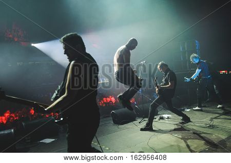NOVI SAD, SERBIA - DECEMBER 12TH: PUNK BAND GOBLINI PERFORMING ON KONCERT GODINE 2015, IN NOVI SAD, SERBIA