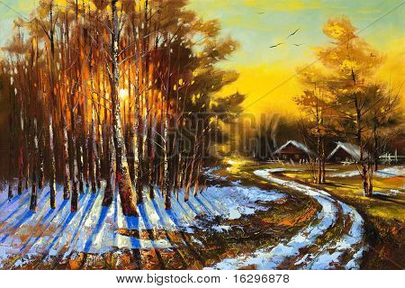 Rural winter landscape