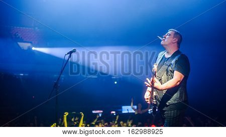 NOVI SAD, SERBIA - DECEMBER 10TH: PUNK BAND GOBLINI PERFORMING ON KONCERT GODINE 2016, IN NOVI SAD, SERBIA