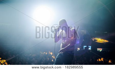 NOVI SAD, SERBIA - DECEMBER 10TH: PUNK BAND GOBLINI PERFORMING ON KONCERT GODINE 2016, IN NOVI SAD, SERBIA