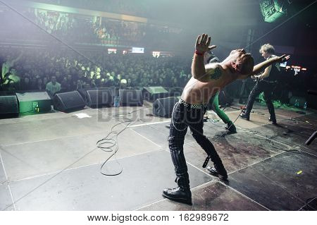 NOVI SAD, SERBIA - DECEMBER 10TH: PUNK BAND GOBLINI PERFORMING ON KONCERT GODINE 2016, IN NOVI SAD, SERBIA