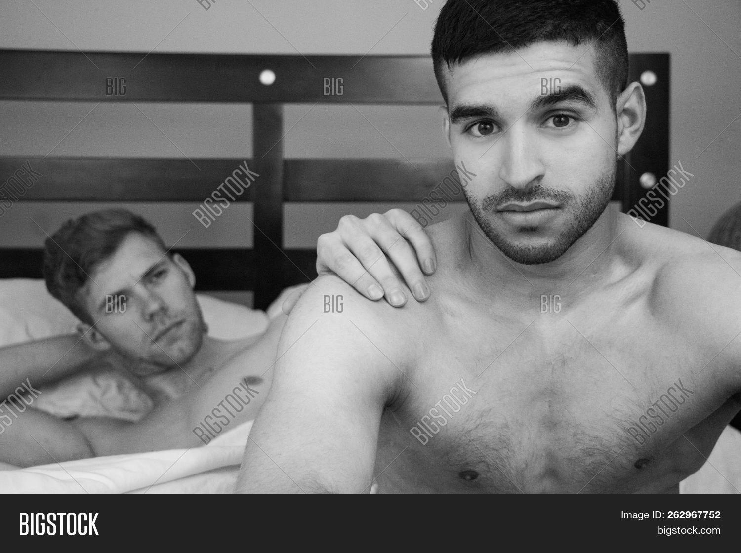 Gay Lovers Sitting Bed Image & Photo (Free Trial) | Bigstock