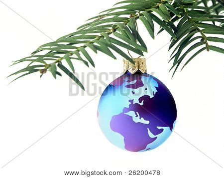 Boule de Noël avec carte globe 1102_03b