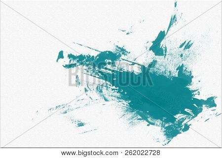 Abstract Blue Hand Draw Watercolor Stain Background