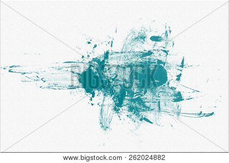 Abstract Blue Hand Draw Watercolor Stain Background
