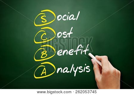 Scba - Social Cost Benefit Analysis Acronym, Business Concept Background