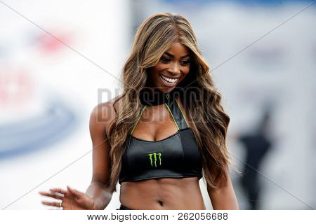 September 30, 2018 - Concord, North Carolina, USA: Mariel Lane gets introduced at the Bank of America ROVAL 400 at Charlotte Motor Speedway in Concord, North Carolina.