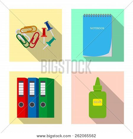 Isolated Object Of Office And Supply Symbol. Set Of Office And School Vector Icon For Stock.
