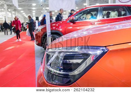Kropivnitskiy, Ukraine  - 27 September, 2018: New Chery Tiggo Car Showcased At The Motor Show.