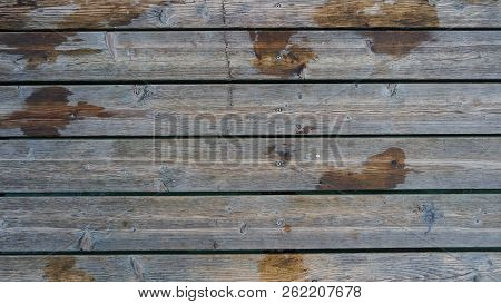 Old Wooden Wet Jetty Deck Background Lumber Pattern