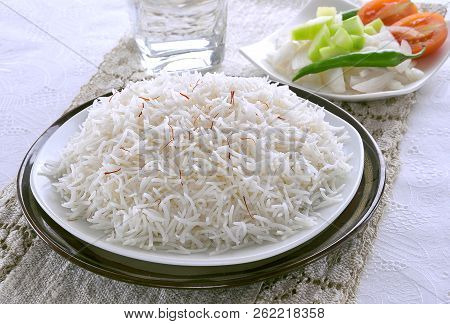 Boiled Basmati Rice With Vegetable Curry, Ready To Serve