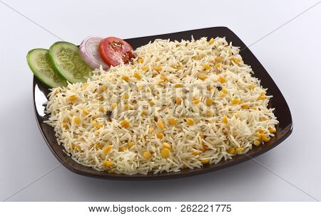 Khichri Or Khichdi, Delicious Traditional Indian Food Made With Lentil And Basmati Rice