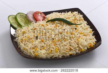 Khichri Or Khichdi, Delicious Traditional Indian Food Made With Lentil And Basmati Rice