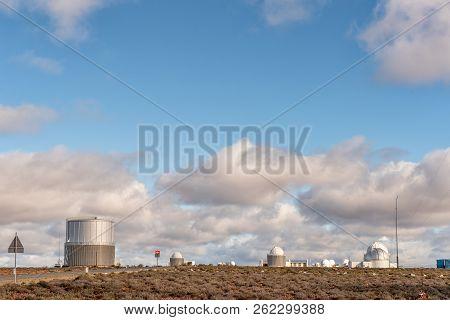 Sutherland, South Africa, August 7, 2018: Different Observatories At The South African Astronomical 