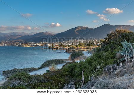 Coast Near The Town Sarantaris, Crete, Greece