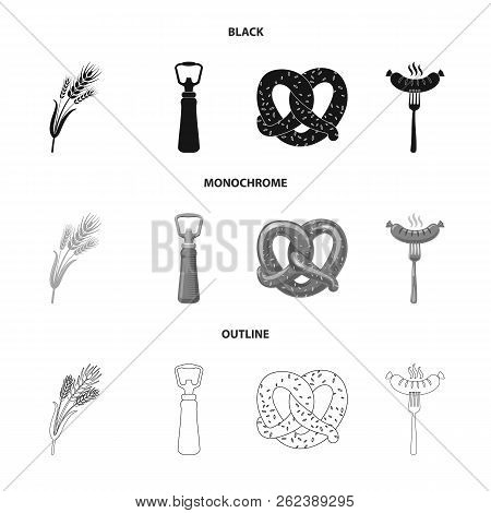 Vector Design Of Pub And Bar Logo. Set Of Pub And Interior Stock Vector Illustration.