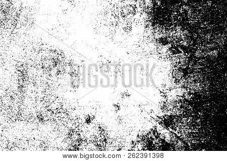 Grunge Used Dirty Background. Distress Urban Frame Texture. Brushed Black Paint Cover. Overlay Aged 