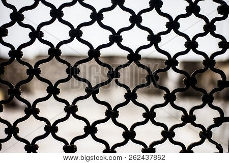 Close Up Of Best Example Of Architecture Of India And Islamic Arhitecture With A Rare Window Or A Wi