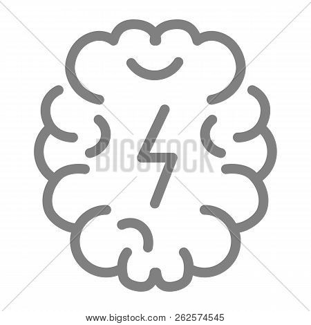 Bitcoin Cloud Line Icon. Cryptocurrency Cloud Vector Illustration Isolated On White. Cloud With Ligh