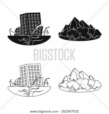 Vector Illustration Of Natural And Disaster Icon. Collection Of Natural And Risk Stock Vector Illust