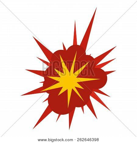 Nucleate Explosion Icon Flat Isolated On White Background Illustration